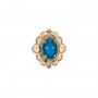 14 Karat Gold Blue Topaz Slide