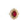 14 Karat Gold Garnet Slide