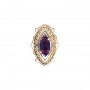 14 Karat Gold Amethyst Slide