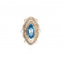 14 Karat Gold Blue Topaz Slide