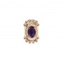 14 Karat Gold Amethyst Slide