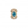 14 Karat Gold Blue Zircon Slide