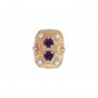 14 Karat Gold Slide with Amethyst center and Pearl accents