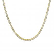 14K Yellow Gold Diamond Eternity 18 inch Necklace