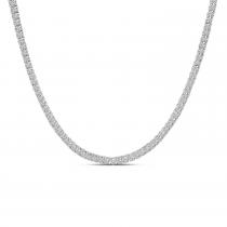 14K White Gold Diamond Eternity 18 inch Necklace