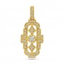 14K Yellow Gold Art Deco Diamond Pendant