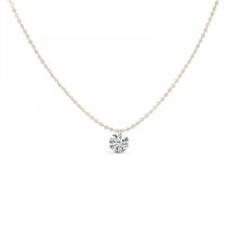 14K White Gold 18" .30 Single Dashing Diamond Necklace