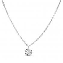 14K White Gold Dashing Diamonds 0.60ct Single Necklace