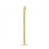 14K Yellow Gold Large Diamond Bar Pendant