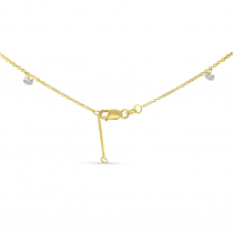 14K Yellow Gold 1.3 Ct Dashing Diamond Diamond by the Yard Cable Chain Necklace