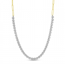 14K Two-Tone Diamond Collar Necklace