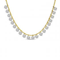 14K White Gold 20 Diamond Cleopatra Dashing Diamond 18 inch necklace 1.60ct