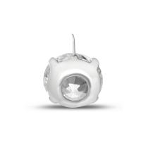 14K Yellow Gold Single Floating Diamond Bead Chain Necklace