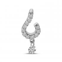 14K Yellow Gold Dashing Diamond Petite Swirl Pendant