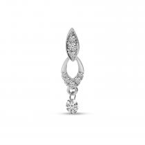 14K White Gold Dashing Diamond Pendant