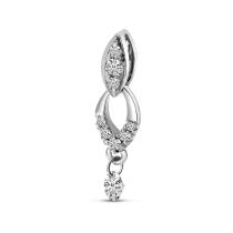 14K White Gold Dashing Diamond Pendant