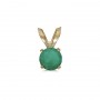 14k Yellow Gold Round Emerald Pendant