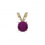 14k Yellow Gold Round Ruby Pendant