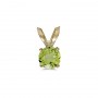 14k Yellow Gold Round Peridot Pendant