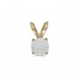 14k Yellow Gold Round Opal Pendant