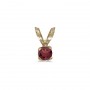 14k Yellow Gold Round Garnet Pendant