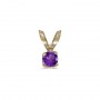 14k Yellow Gold Round Amethyst Pendant