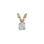 14k Yellow Gold Round Aquamarine Pendant