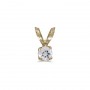 14k Yellow Gold Round White Topaz Pendant