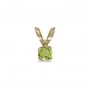 14k Yellow Gold Round Peridot Pendant