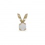 14k Yellow Gold Round Opal Pendant