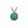 14k Yellow Gold Round Emerald Pendant