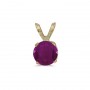 14k Yellow Gold Round Ruby Pendant