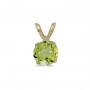 14k Yellow Gold Round Peridot Pendant