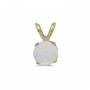 14k Yellow Gold Round Opal Pendant