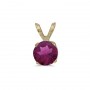 14k Yellow Gold Round Rhodolite Garnet Pendant