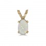 14k Yellow Gold Oval Opal Pendant