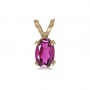 14k Yellow Gold Oval Pink Topaz Pendant