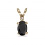 14k Yellow Gold Oval Onyx And Diamond Filagree Pendant