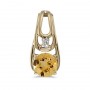 14k Yellow Gold Round Citrine And Diamond Pendant