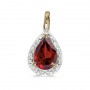 14k Yellow Gold Pear Garnet Pendant