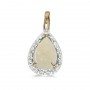 14k Yellow Gold Pear Opal Pendant