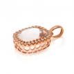 14K Rose Gold 9X7 mm Oval Morganite and AA Diamond Fashion Pendant