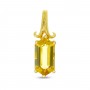 14K Yellow Gold Hexagon Citrine Semi Precious Pendant