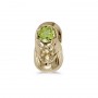 10k Yellow Gold Round Peridot Baby Bootie Pendant