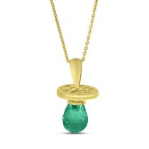 14K Yellow Gold Synthetic Garnet Hushabye Pendant