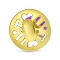 14K Yellow Gold Synthetic Amethyst Hushabye Pendant