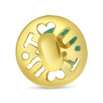 14K Yellow Gold Synthetic Emerald Hushabye Pendant