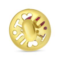 14K Yellow Gold Synthetic Ruby Hushabye Pendant