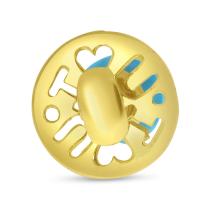 14K Yellow Gold Synthetic Blue Topaz Hushabye Pendant