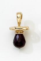 10K Yellow Gold Synthetic Garnet Hushabye Pendant